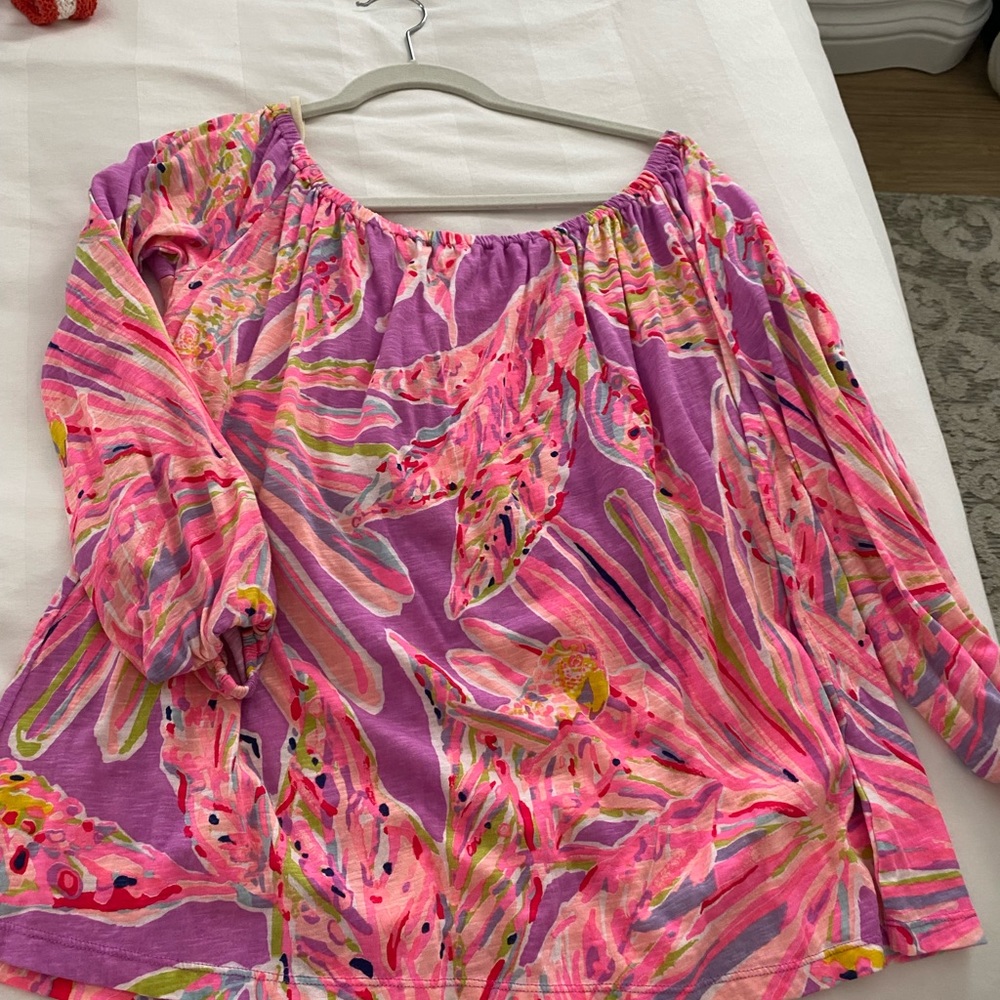 Lilly Pulitzer Cotton long sleeve off the shoulder
